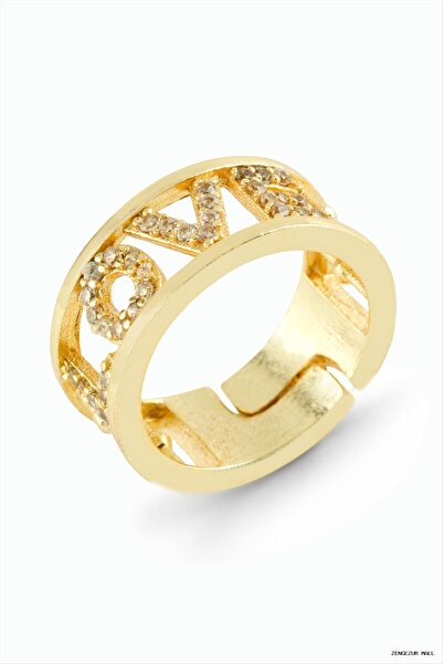 ZERO LAND Zngzrmll Love Written Stone (53205) Ring Yellow