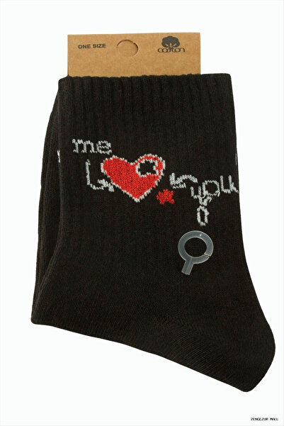 ZERO LAND Zngzrmll Heart College Socks (53643) 8X28 Black