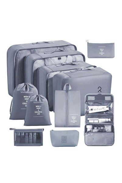 Axpeih 11-Piece Travel Packing Organizer Set, Luggage Cubes, Shoe Bags, Toile...