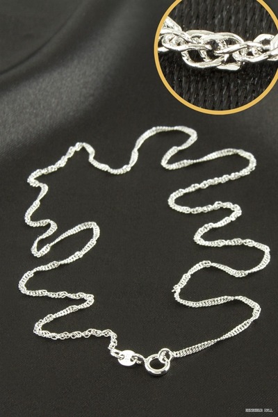 ZERO LAND Zngzrmll Xuping Twisted Steel Necklace Chain 45 cm (53223) Silver C...