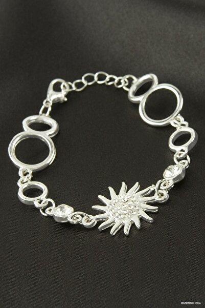 ZERO LAND Zngzrmll Sunstone Bracelet (53501) Silver Color