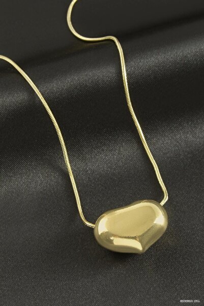ZERO LAND Zngzrmll Beveled Heart Luxury Steel (54202) Necklace Yellow