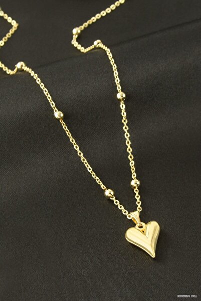 ZERO LAND Zngzrmll Heart Shaped Pendant (53547) Necklace Yellow