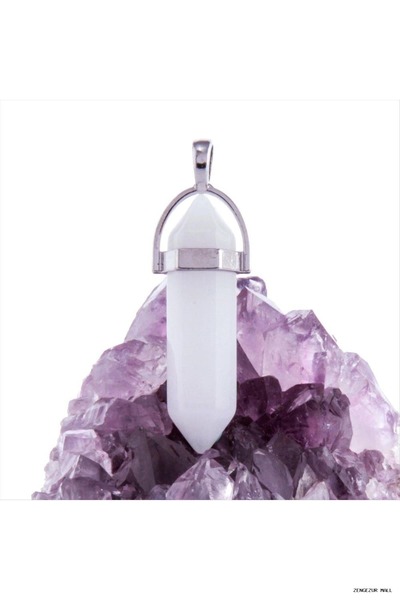 ZERO LAND Zngzrmll Quartz Point Pendant (62350) White Tip