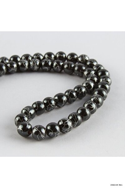 ZERO LAND Zngzrmll Striped Hematite Stone 8 (61205) mm White