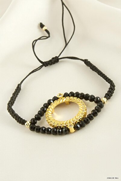 ZERO LAND Zngzrmll Can Be Inserted Crystal Stone (60901) Bracelet Black