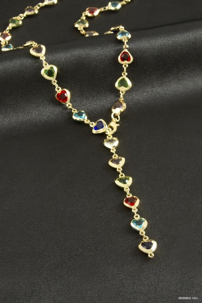 ZERO LAND Zngzrmll Heart Zircon Stone Y (55845) Necklace Yellow