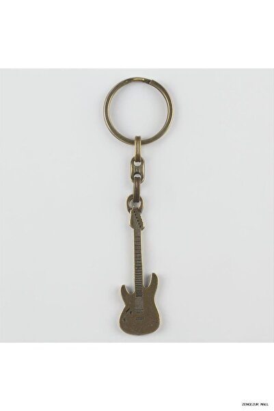 ZERO LAND Zngzrmll Guitar Figured Metal (60400) Keychain Antique