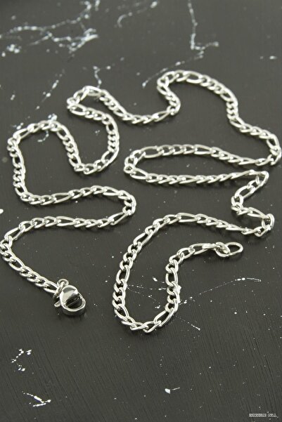 ZERO LAND Zngzrmll Oval Chain Steel Necklace 55 cm (60242) Silver Color