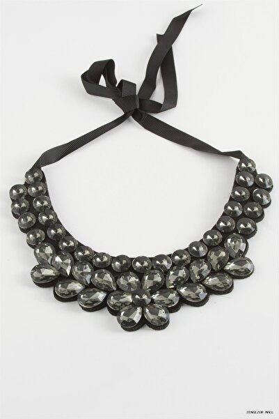 ZERO LAND Zngzrmll Daisy Stone Collar (60656) Necklace Anthracite