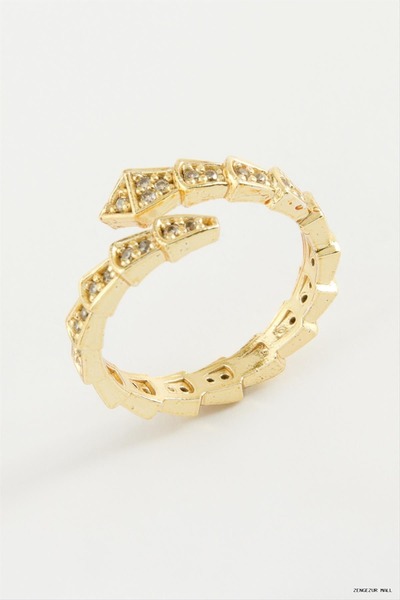 ZERO LAND Zngzrmll Snake Zircon Stone (60322) Ring Yellow