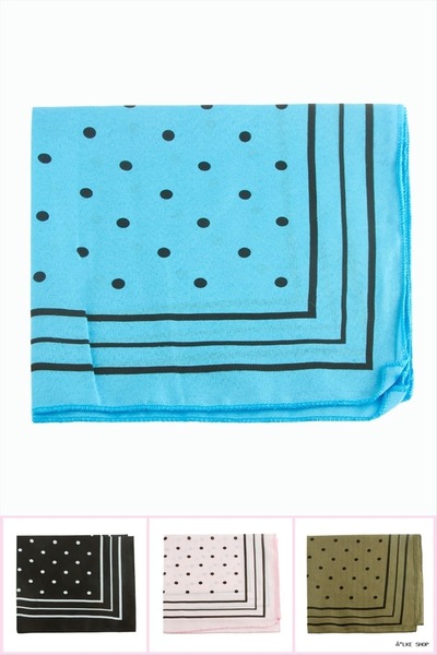 ZERO LAND Ilkestor Spotted Patterned Linen Bandana (55717) 50X50 Marbled