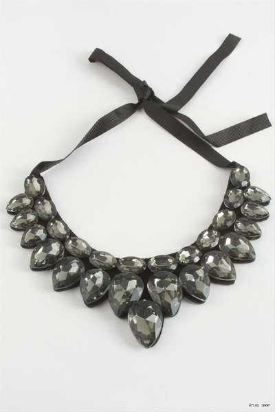 ZERO LAND Ilkestor Drop Stone Collar (62318) Necklace Anthracite