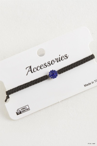 ZERO LAND Ilkestor Flower Stone Macrame Braided (61520) Bracelet Blue