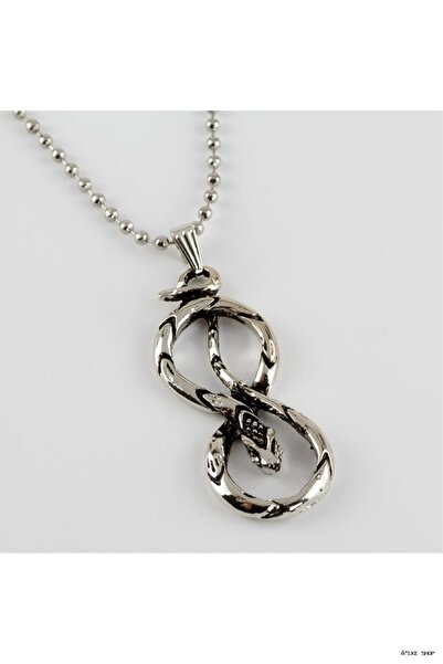 ZERO LAND Ilkestor Snake Figured Men's Necklace Silver (63721) Color Standard