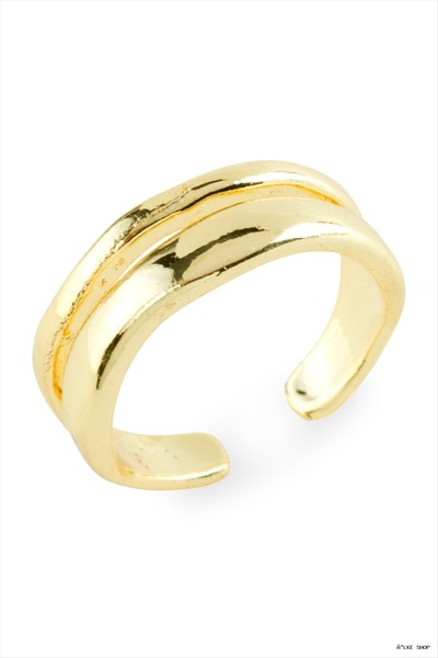 ZERO LAND Ilkestor Double Row Metal (55938) Ring Yellow