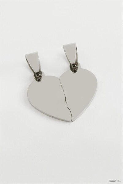ZERO LAND Zngzrmll Heart Name Engravable Double Steel Pendant 2.5cm (61541) S...