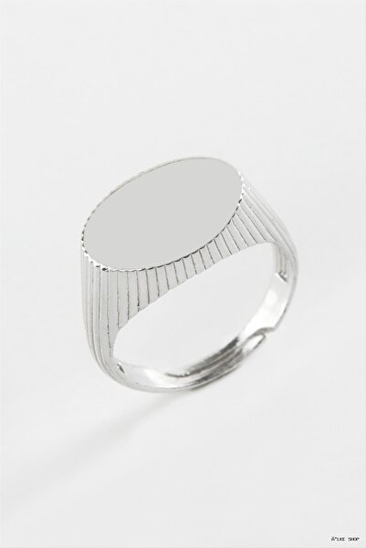 ZERO LAND Ilkestor Name Engravable Metal Ring (65102) Silver Color
