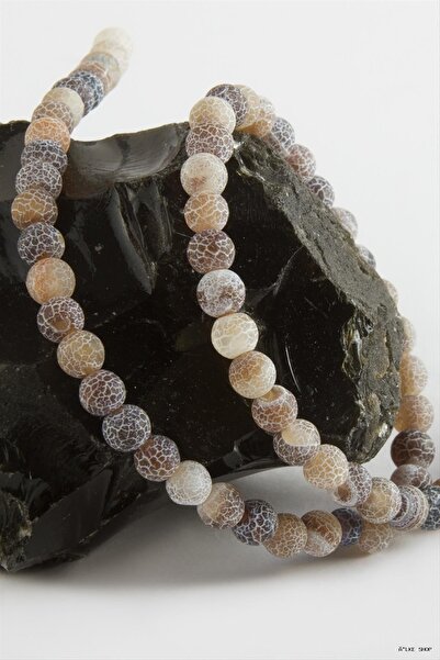 ZERO LAND Ilkestor Matte Agate Stone 6 (65640) mm Brown