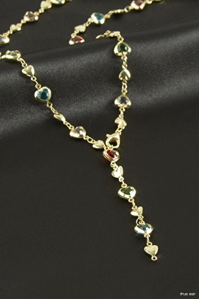 ZERO LAND Ilkestor Heart Zircon Stone Y (64931) Necklace Yellow