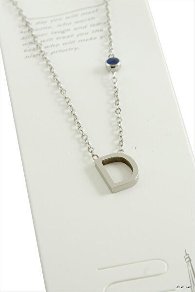 ZERO LAND Ilkestor Silver Color Lettered Steel (71730) Necklace D