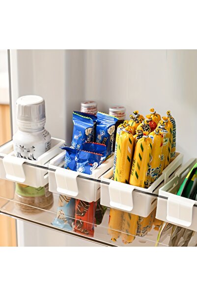 Choice 2pcs Refrigerator Storage Divider Side Door Storage Partition Expandab...