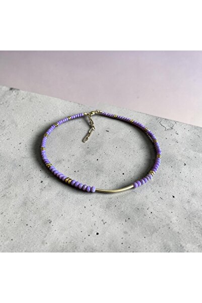 BonnieDesign Lepidolit Doğal Taş Kolye