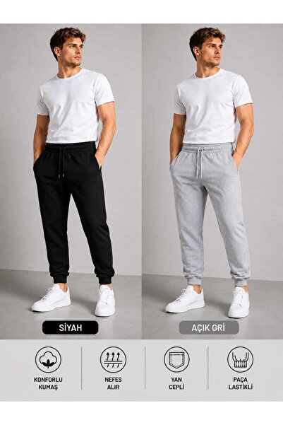 TREND ALİSSE Berlin Men's 2-Piece Sweatpants - Loose Comfortable Sweatpants w...