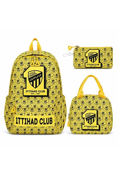 KAZUKO Saudi Arabia Union Club Design 3 Pieces Set School Bags Kids Backpack ...