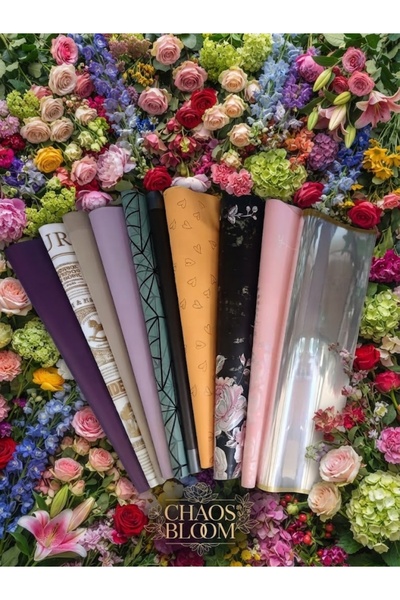 hobidaşım Chaos Bloom – 10'lu Lüks Çiçek Buketi Ambalajı ve Çocuklar İçin Ren...