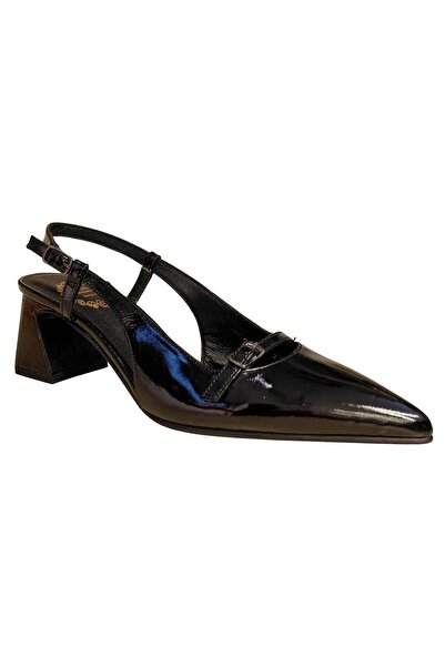 NISH N2628 Women's Genuine Leather Patent Leather Heeled Classic Shoes