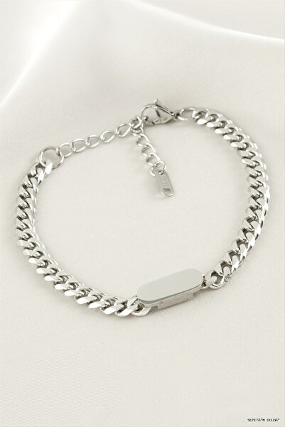 ZERO LAND Spt-Gld Engraved Steel Bracelet - Name Can Be Engraved - (100629) S...