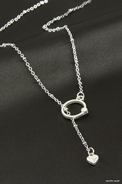 ZERO LAND Spt-Gld Ring Star Y Necklace (141439) Silver Color