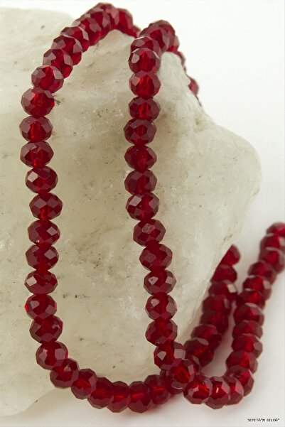 ZERO LAND Spt-Gld Colorful Crystal String Stone 6 (101650) mm Burgundy