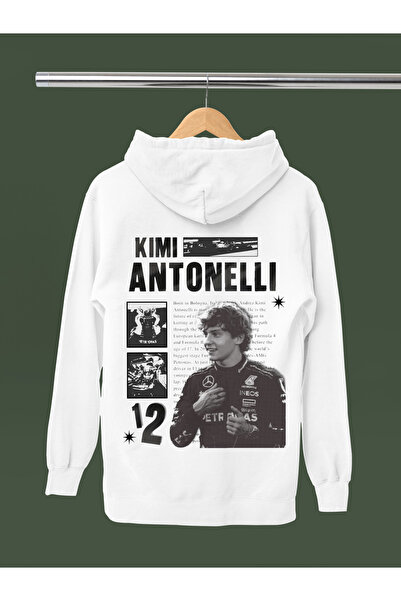 MAGORS سويت شيرت F1 من القطن المطبوع بأكمام طويلة وثلاث خيوط من KIMI ANTONELLI
