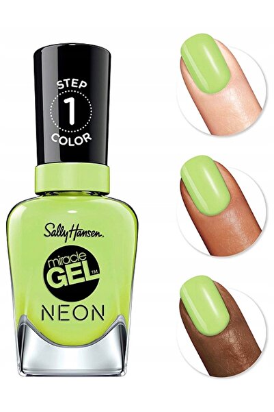 Sally Hansen Miracle Gel Ojă semipermanentă fără lampă UV Verde lămâie electr...