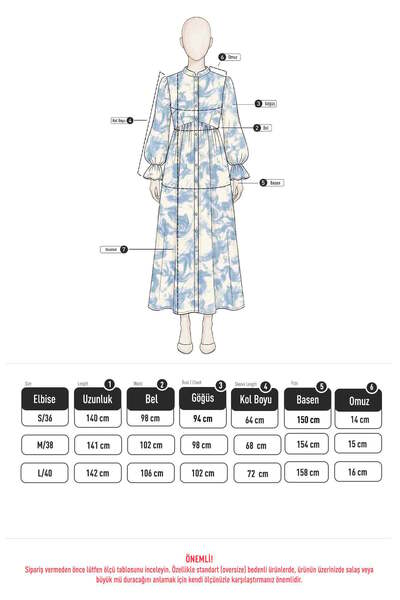 3B Stil Half Buttoned Viscose Double Pocket Hijab Dress