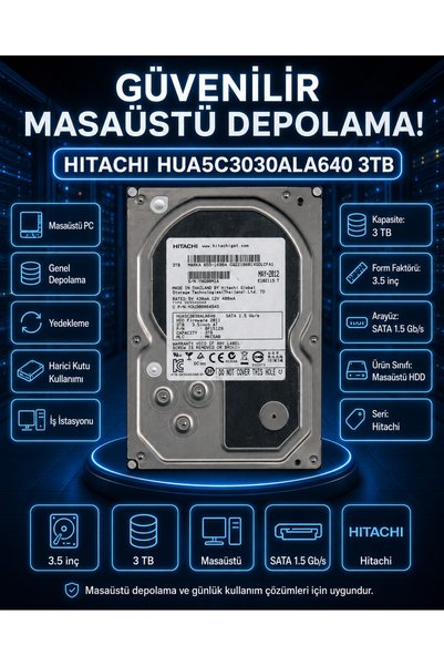 DİSK BANK 3 TB 3.5 İnç HUA5C3030ALA640 Sunucu, Veri Merkezi ve RAID Sistemi Diski