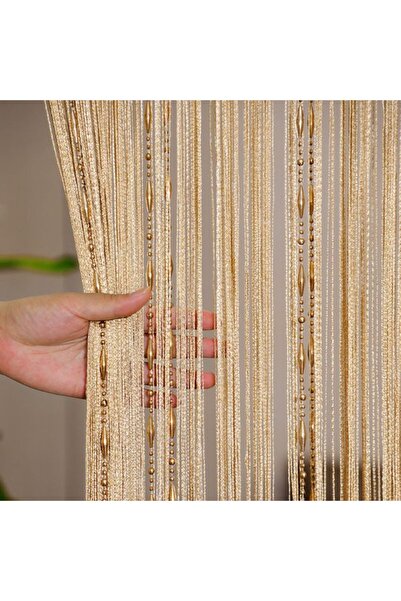 Morvena Picks 100x200cm Perdele ușă cu mărgele de șampanie - Repelent împotri...