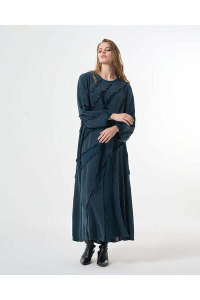 MissWhence Asymmetrical layered wave detailing big size dress