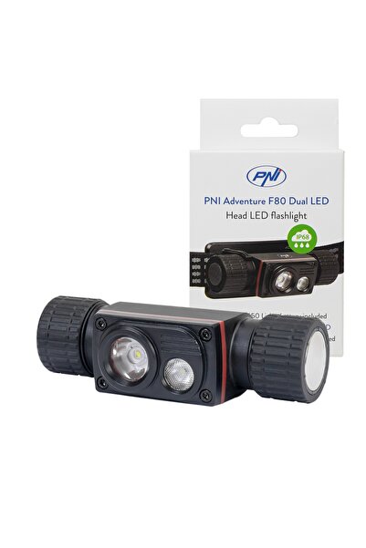 OEM LED headlamp PNI-ADVF80, with battery, 6W, 1000 lm, aluminum