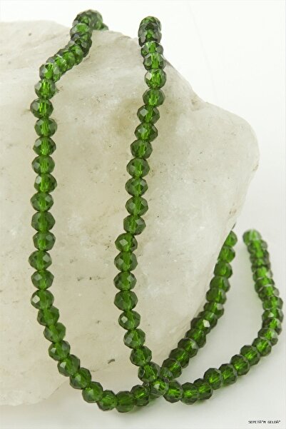 ZERO LAND Spt-Gld Colorful Crystal String Stone 4 (101526) mm Green