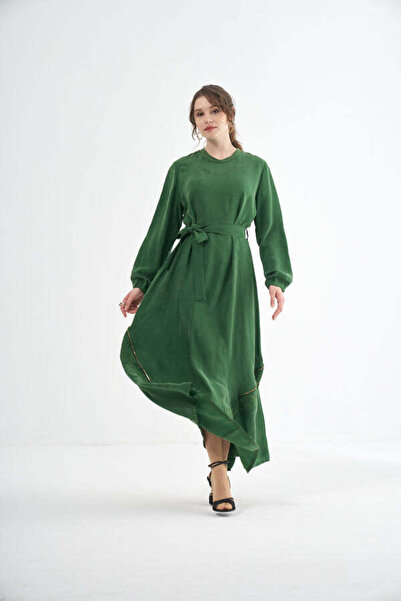 MissWhence Embroided Elegant Flow Belted Dress