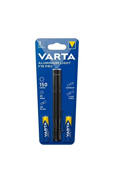 OEM Varta Aluminum Light F10 Pro LED flashlight + 2 Longlife Power AAA batter...