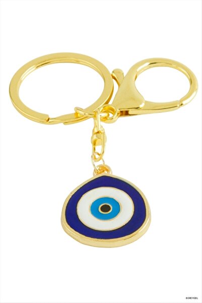 ZERO LAND Stbrycel Nazar Calı Mineli Metal (103523) Keychain Navy Blue