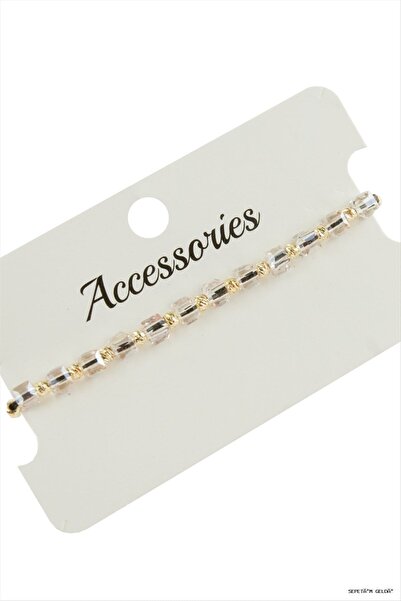 ZERO LAND Spt-Gld Cube Crystal (100147) Bracelet Transparent