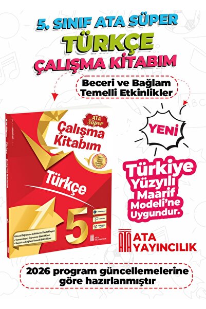 Ata Yayıncılık 5. Türkçe Ata Süper Çalışma Kitabım Yeni