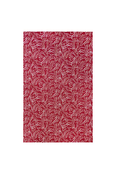 OEM Față de masă 145x240 cm roşu alb/model floral HÖSTAGILLE Feţe de masă şi ...