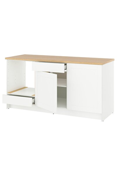 OEM Corp bază cu uşi + sertar 180 cm alb cadru KNOXHULT Corpuri de bucătărie ...