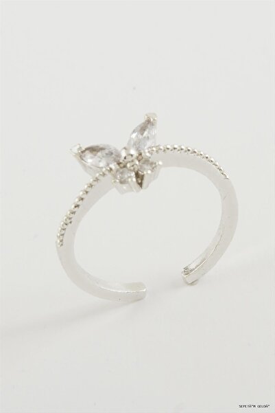 ZERO LAND Spt-Gld Zircon Stone Ring (112926) Silver Color